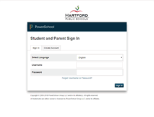 Tablet Screenshot of powerschool.hartfordschools.org